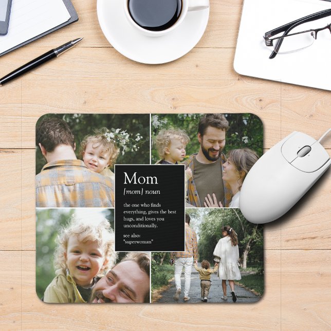 Mom Definition Funny & Heartfelt Family Photo Mouse Pad (Creator Uploaded)