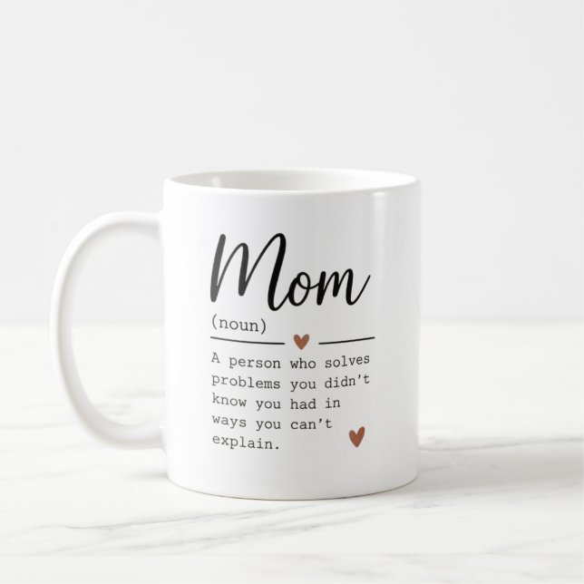 Mom Definition Funny Quote Coffee Mug (Left)