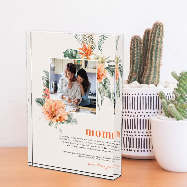 Mom Definition | Tropical Floral Photo Block (Creator Uploaded)