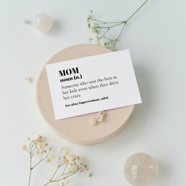 Mom Definition Word Noun Gift Mother's Day Card (Creator Uploaded)