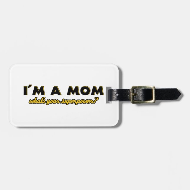 Mom designs luggage tag (Front Horizontal)