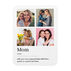 Mom Dictionary Definition Photo Collage Magnet