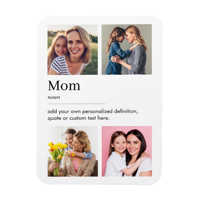 Mom Dictionary Definition Photo Collage Magnet (Vertical)