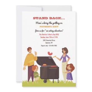 Mom Doing the Grilling Invitation