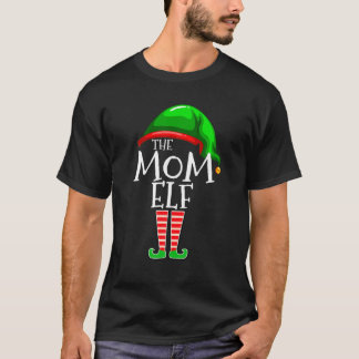 Mom Elf Family Matching Group Christmas Mommy T-Shirt