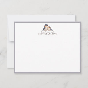 Mom end Baby Parrot Nursery Note Card