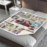 Mom equals Love 29 Photo Collage Sherpa Blanket<br><div class="desc">Family photo collage with 29 of your favorite pictures. The design features a larger photo in the center with the wording "mom = love", which is fully editable. The central photo is frames with 28 further pictures which are displayed in a mix of vertical portrait, horizontal landscape and square formats....</div>