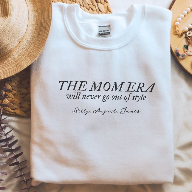 Mom Era Sweater Custom Name Gift for Mom (Mom Era Sweater Custom Name Gift for Mom Personalized with Kids Names for Mother's Day)