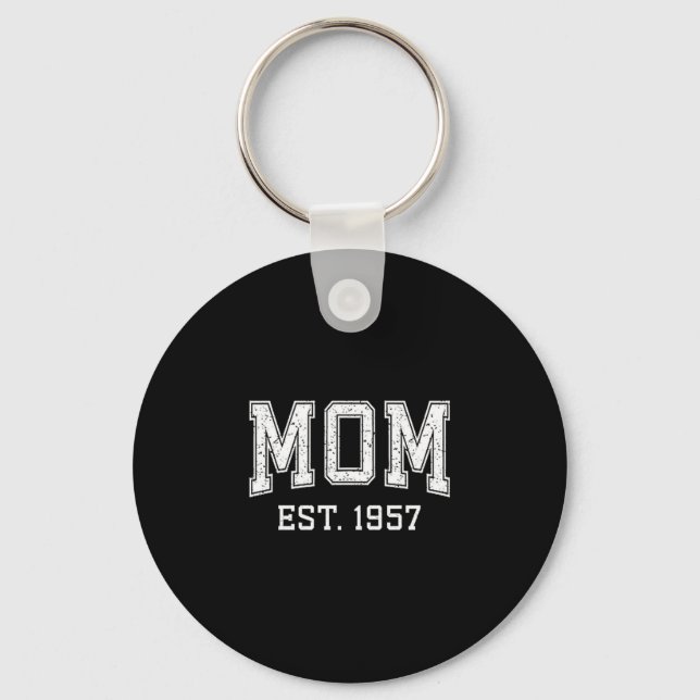 Mom Est 1957 D Mother’s Day Ized Premium Tri-blend Keychain (Front)