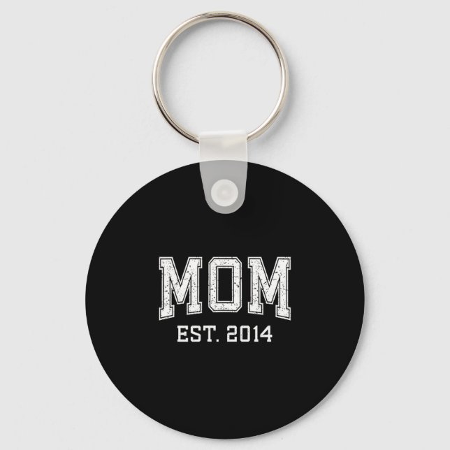 Mom Est 2014 D Mother’s Day Ized  Keychain (Front)