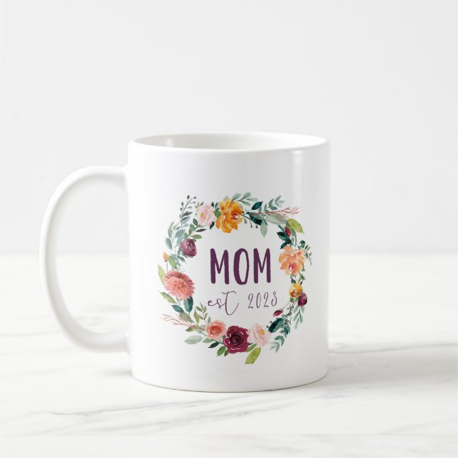 Mom est 2023 11oz Coffee Mug (Left)
