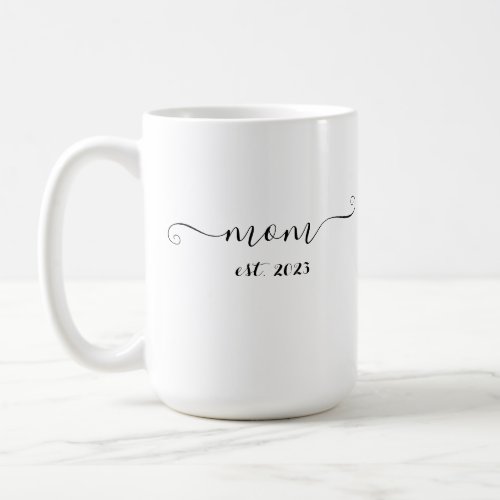 mom est 2023 Elegant Gift for Future Mom Coffee Mug