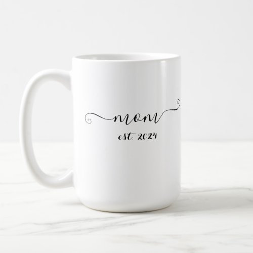 mom est 2024 Elegant Gift for Future Mom Coffee Mug