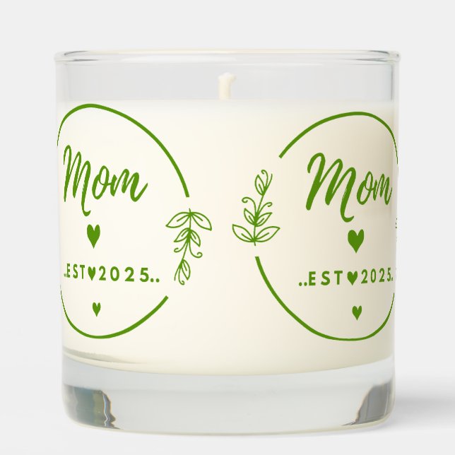 Mom Est.2025 mug-New Mom Gift -Mother Gift  Scented Candle (Front)