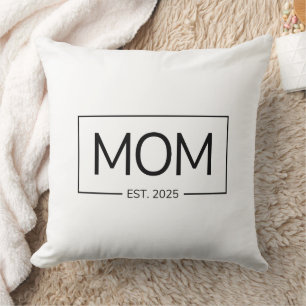 Mom est 2025 new mom baby reveal 2025 new parent throw pillow