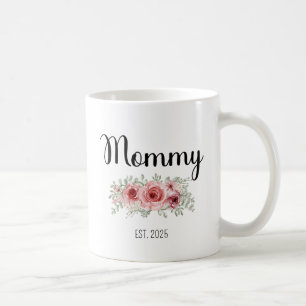 Mom Est 2025 Promoted To Mommy Mama Pregnancy Coffee Mug