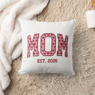 Mom Est 2026 Custom Mom Personalized Mother’s Day  Throw Pillow