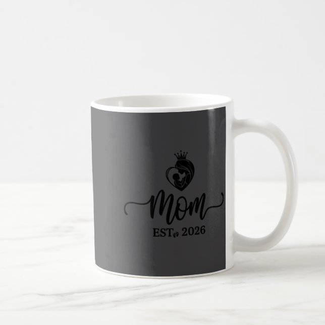 Mom Est 2026 Shirt New Moms Dads Matching Mother T Coffee Mug (Right)