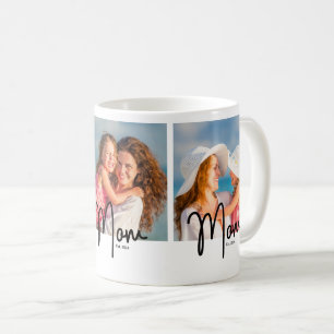 Mom Est. 3 Photo Gift Coffee Mug