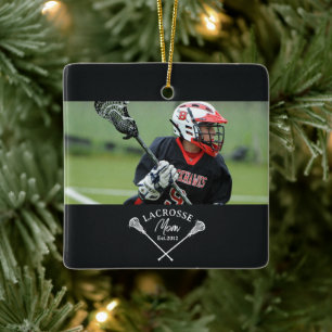 Mom Est. Photo Gift Ceramic Ornament