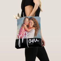Mom Est. Photo Gift Tote