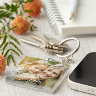 Mom Est. Photo New Mom Gift Keychain