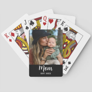 Mom Est. Script Photo Poker Cards
