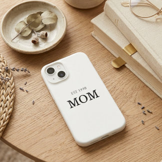 Mom Est Year Modern Identity Statement iPhone 17 Case