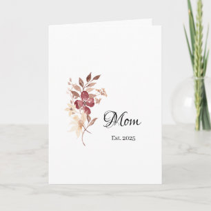 Mom Est. Year – New Mom Milestone Card