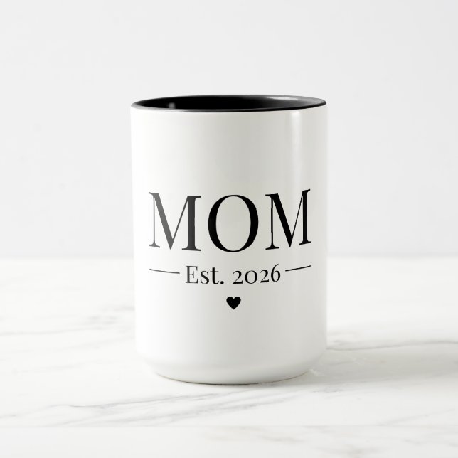 Mom Established 2026 Mug (Center)