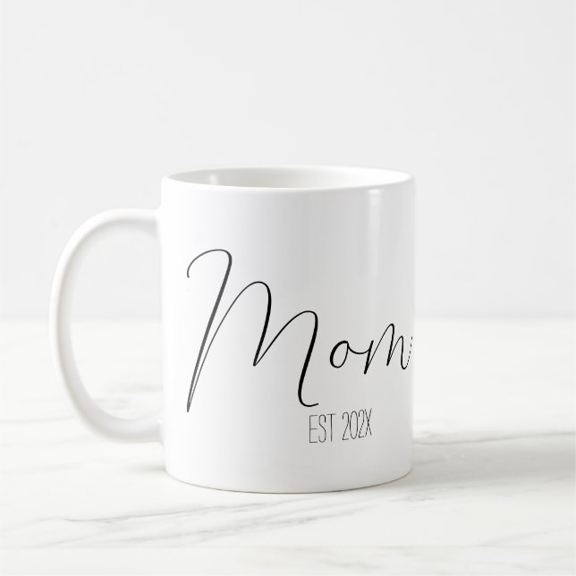 Mom established 202x gift for mom mug (Left)