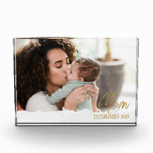 Mom Established 20XX First Mother's Day Gift Photo