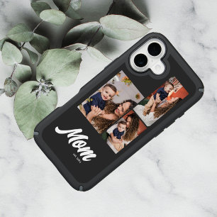 Mom Established Black 3 Photos iPhone 16 Plus Case