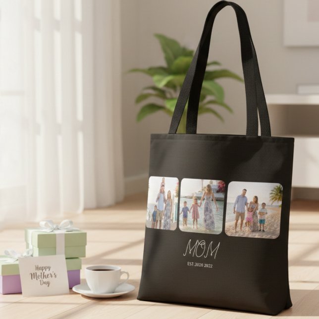 Mom Established Black Script 3 Photo  Tote Bag (Creator Uploaded)
