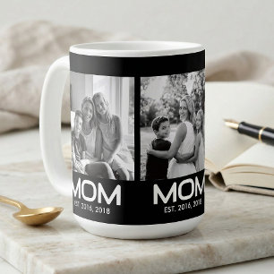 Mom Established Bold Black 3 Photo  Coffee Mug
