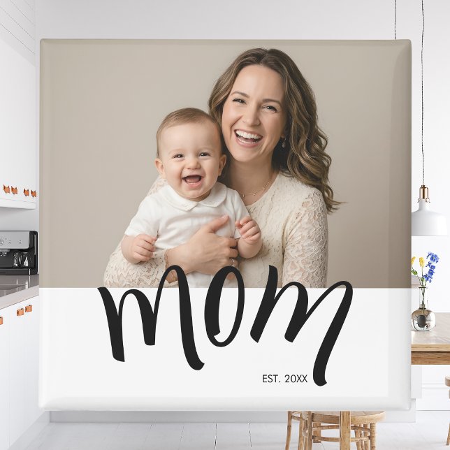 Mom Established Caps Black Custom Year New Mama Magnet (Creator Uploaded)