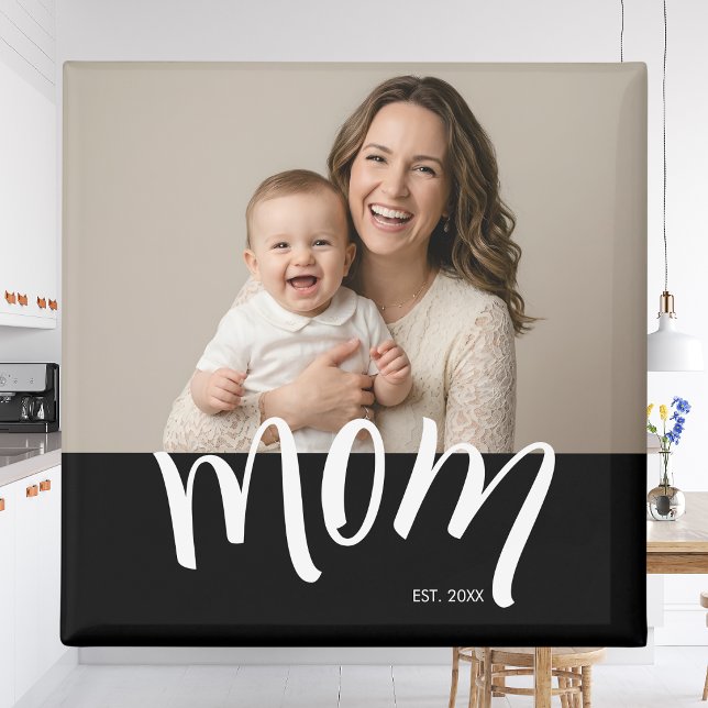 Mom Established Caps White Custom Year New Mama Magnet (Creator Uploaded)