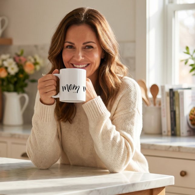 Mom Established Chic Stylish Elegant Custom Year  Coffee Mug (Creator Uploaded)