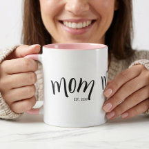 Mom Established Cute Stylish Custom Year