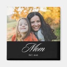Mom Established Elegant Script Photo Mother's Day