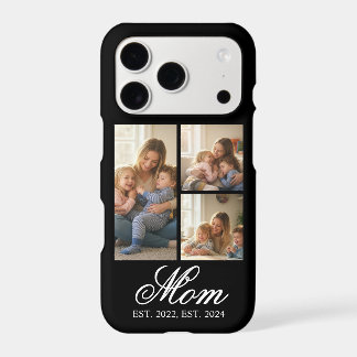 Mom Established Elegant Three Photo Memories iPhone 17 Pro Case