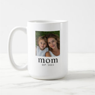 Mom Established Modern Black 2 Photo  Coffee Mug