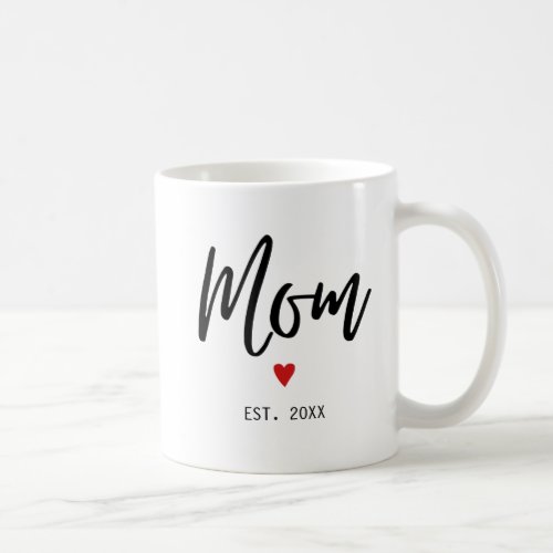 Mom Established Modern Minimalist Coffee Mug