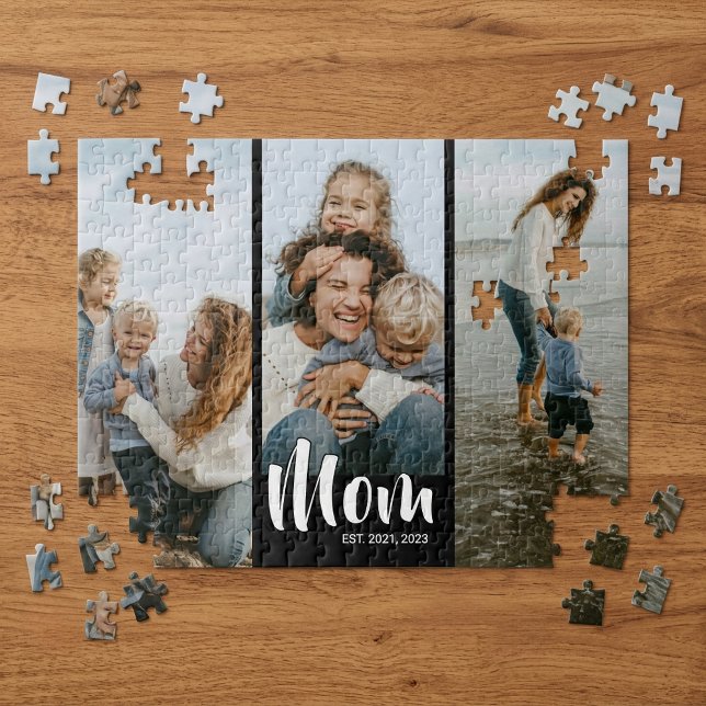 Mom Established Modern Script 3 Photo Jigsaw Puzzle (Mom Established Modern Script 3 Photo Jigsaw Puzzle)