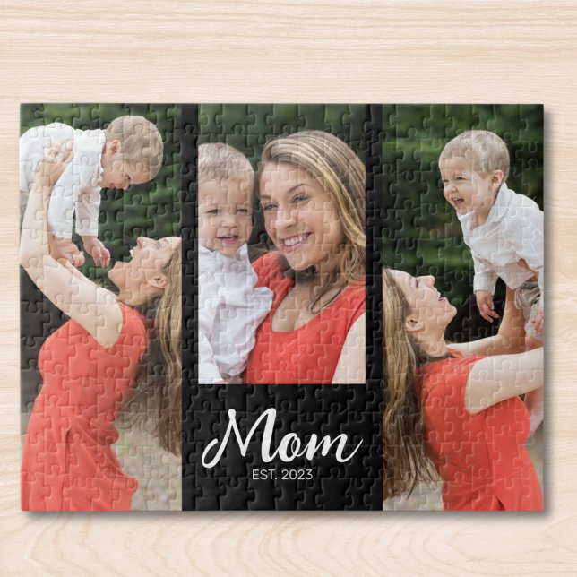 Mom Established Modern Script 3 Photo  Jigsaw Puzzle (Creator Uploaded)