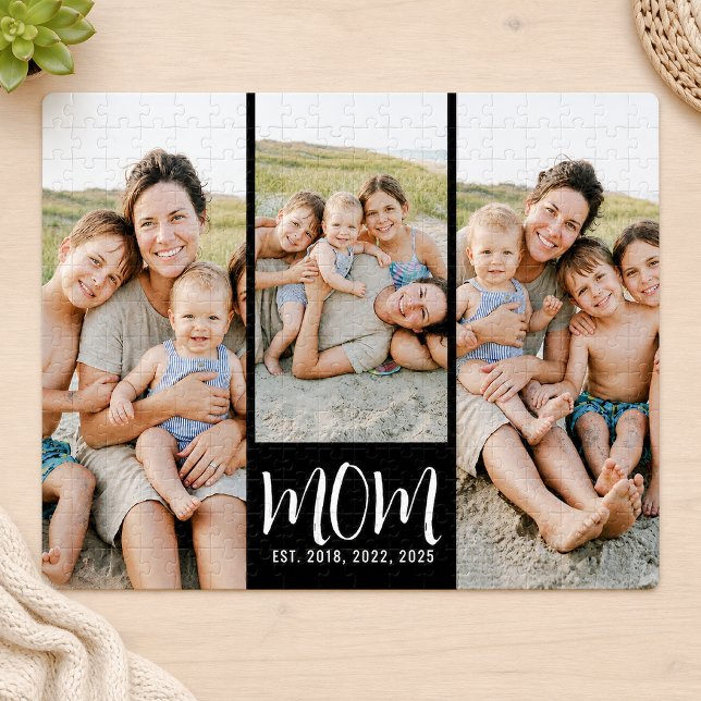 Mom Established Modern Script 3 Photo Jigsaw Puzzle (Creator Uploaded)