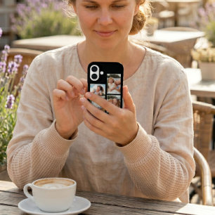 Mom Established Modern Script Black 3 Photo iPhone 16 Plus Case