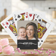Mom Established Modern Script Photo Custom