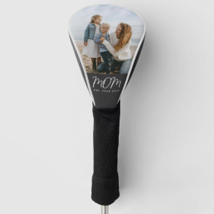 Mom Established Modern Script Photo Golf Head Cover