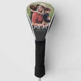 Mom Established Modern Script Photo Golf Head Cover